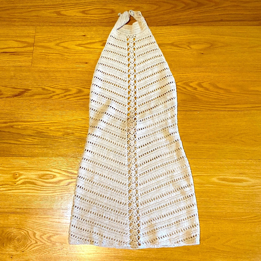 Camila Coelho beautiful knit cover up open back halter dress